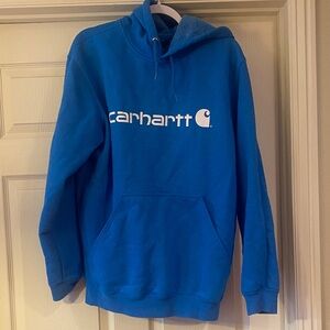 Carhartt Vibrant Blue Pullover Loose Fit  Hoodie Sz M.